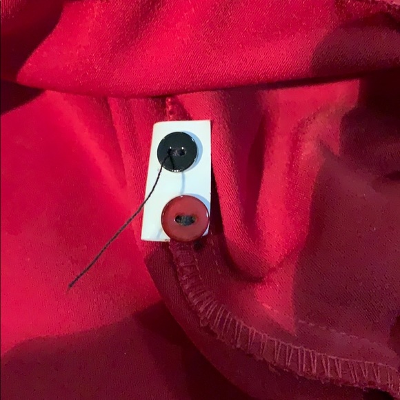 Zara Red Blouse with Ruffled Bottom - Picture 6 of 6